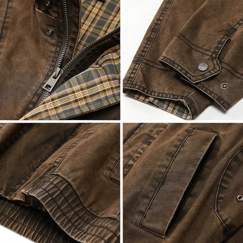 Men’s Vintage Streetwear Bomber Jacket