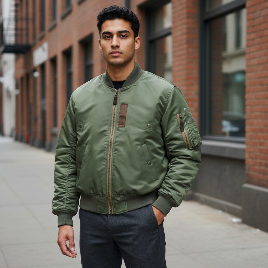 Bomber Flight Jacket For Men