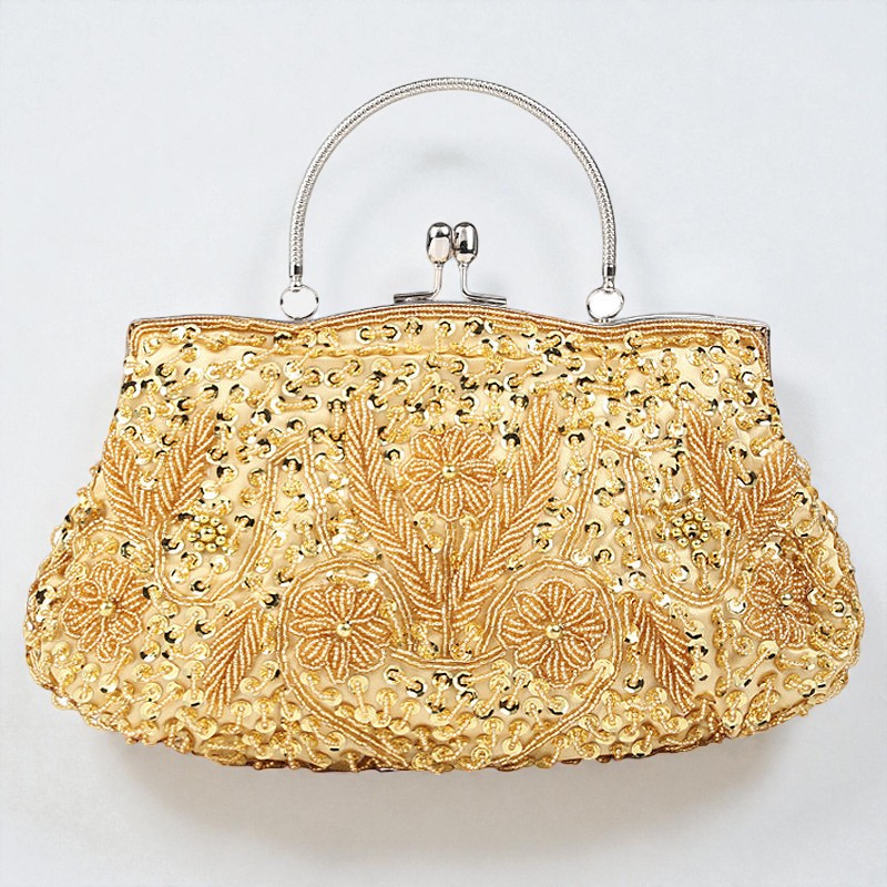 Beaded Embroidered Evening Clutch Bag