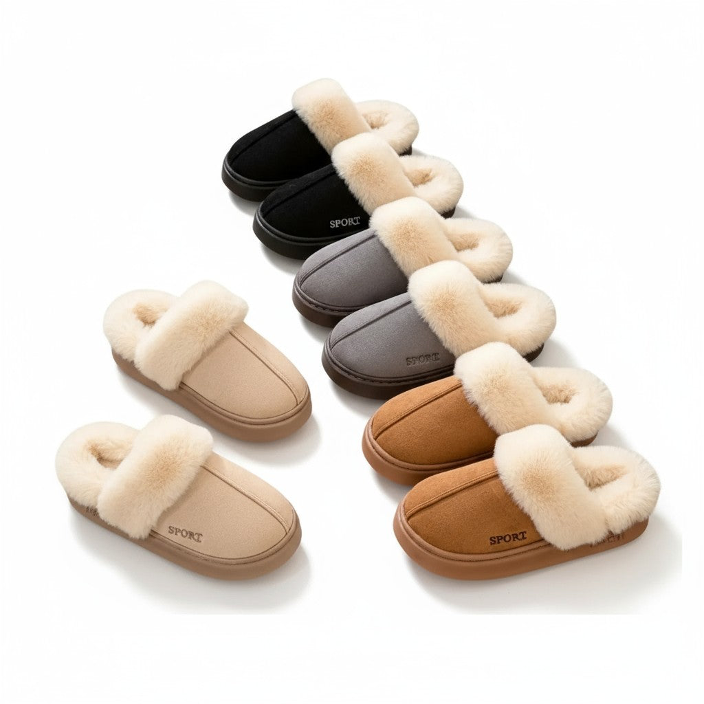 Casual Fluffy Women Slippers For Winter